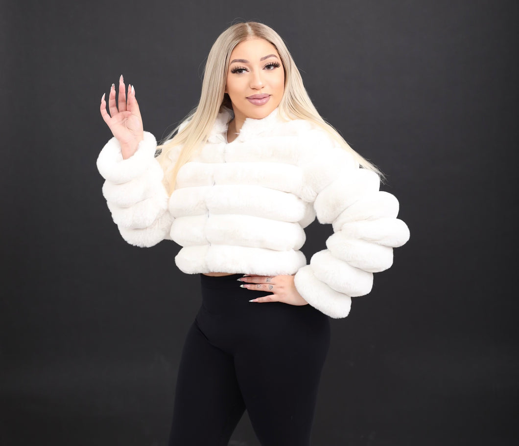 Clock It Faux Fur Jacket