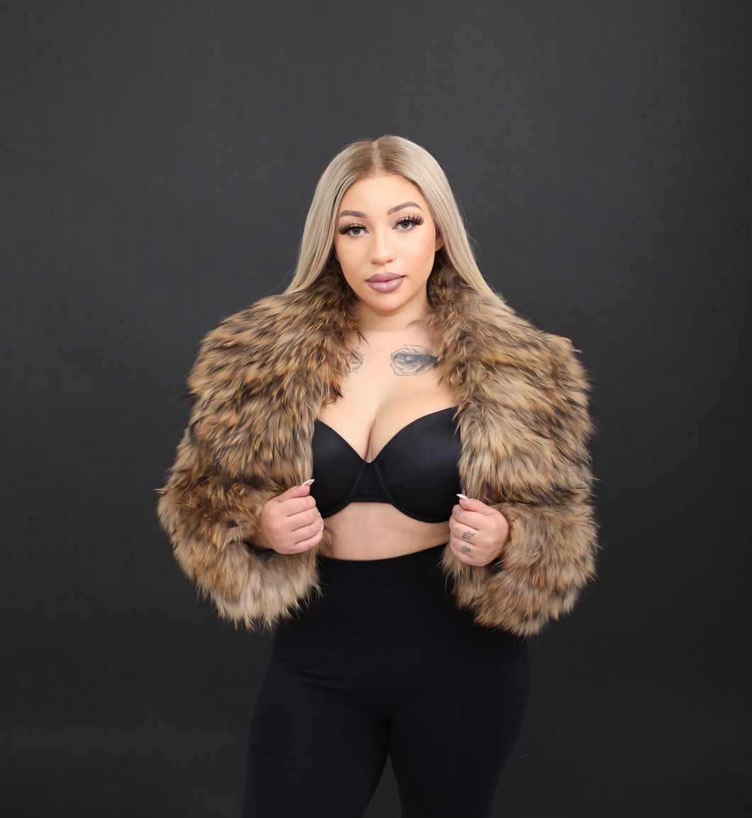 Real Ri$h Chick Raccoon Fur Jacket