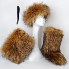Load image into Gallery viewer, Faux Fur 3 Piece Boot Set

