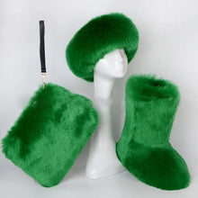 Load image into Gallery viewer, Faux Fur 3 Piece Boot Set
