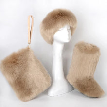 Load image into Gallery viewer, Faux Fur 3 Piece Boot Set
