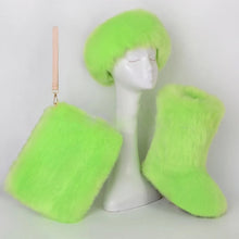 Load image into Gallery viewer, Faux Fur 3 Piece Boot Set
